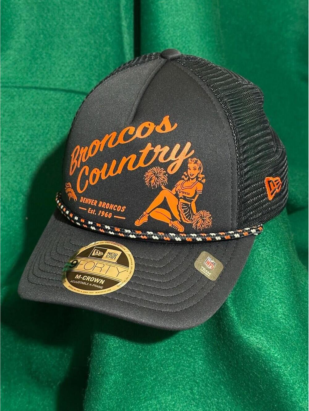 Denver Broncos Country Foamy Roped Trucker New Era 9FORTY M-Crown Snap Hat OSFM